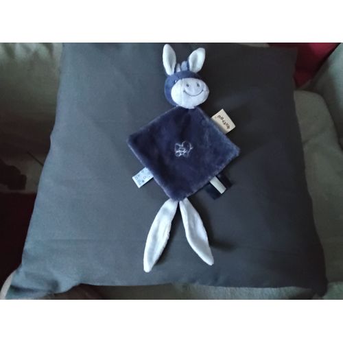 DOUDOU PLAT  ALEX L'ANE BLEU MARINE NATTOU