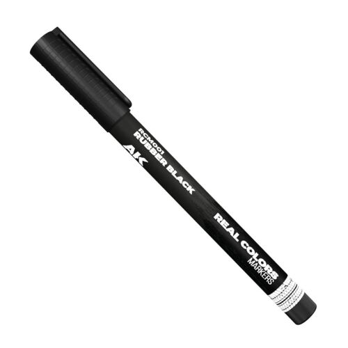 Ak Interactive - Marqueur en caoutchouc Real Colors noir