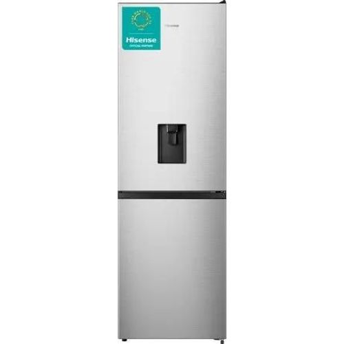 Réfrigérateur-congélateur Hisense RB390N4WCE - congélateur bas avec distributeur d'eau - 59.5x59x186 cm (lxpxh) - 304 litres - classe E - aspect inox