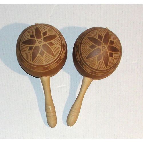 Maracas De Cuba En Bois Souvenir Cubain