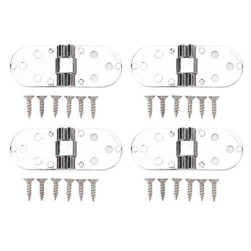 4 Ensembles De CharnièRes à Rabat à 180 DegréS, éPaisseur De 0,09 Pouces, CharnièRe SupéRieure Rabattable En MéTal Pour Table Pliante, Machine à Coudre, Chrome Brillant