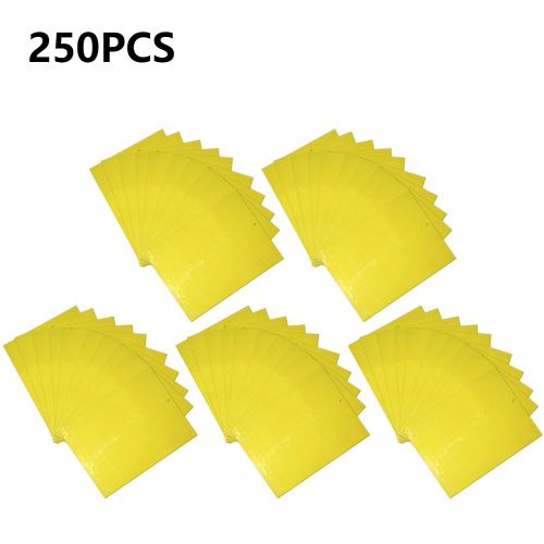 Panneau Anti-Insectes Collant,Attrape-Mouche Puissant,Feuille D'autocollant Jaune Bleu,Serre,Lutte Antiparasitaire,Insecticide,Ruban Adhésif Double Face - Type 250pcs
