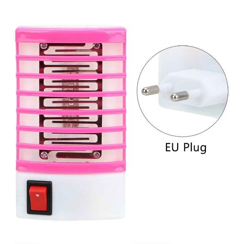 Lampes anti-moustiques éclairage électrique moustique mouche insectes piège tueur US/EU prise LED - Type Pink(EU) #B