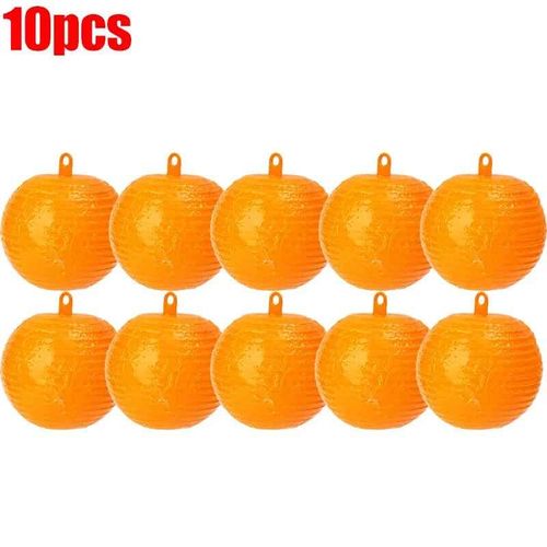 boule fruits mouche receveur antiparasitaire pièges collants 8cm guêpe abeille piège à insectes pièges à moucherons pour plantes de cuisine intérieure et extérieure - Type Orange-10pcs