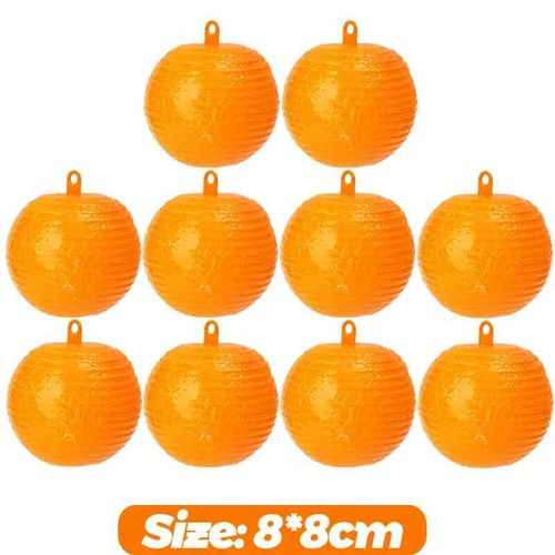 boule fruits mouche receveur antiparasitaire balle collante 8cm guêpe abeille piège à insectes pièges à moucherons pour plantes de cuisine intérieure et extérieure - Type Orange-10PCS