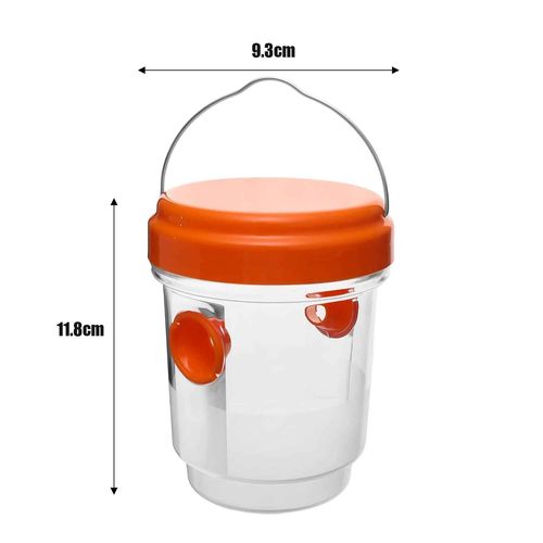 Piège à guêpes étanche,piège suspendu d'extérieur,boîte transparente,réutilisable,attrape-mouche de fruits de jardin,outils de lutte antiparasitaire,fournitures de jardin - Type Orange-1pc