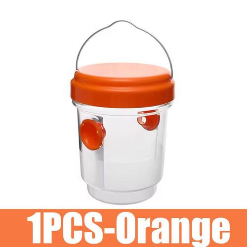 Grand pièges à guêpes,piège à guêpes suspendu étanche pour l'intérieur et l'extérieur,réutilisable,attrape-mouche de fruits de jardin,outils de lutte antiparasitaire - Type 1pc-Orange