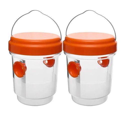 Grand piège à guêpes suspendu,étanche,pour l'intérieur et l'extérieur,réutilisable,attrape-mouche de fruits,outils de lutte antiparasitaire, - Type Orange-2pcs #A