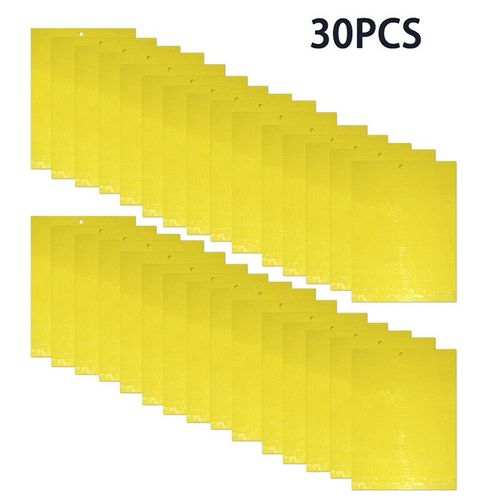Panneau Anti-Insectes Collant,Attrape-Mouche Puissant,Feuille D'autocollant Jaune Bleu,Serre,Lutte Antiparasitaire,Insecticide,Ruban Adhésif Double Face - Type 30pcs