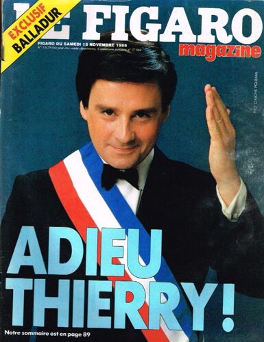 Le Figaro Magazine 13129 1986 Adieu Thierry Le Luron/Paul Lederman/Gabin/Pub L Or Marlene Jobert