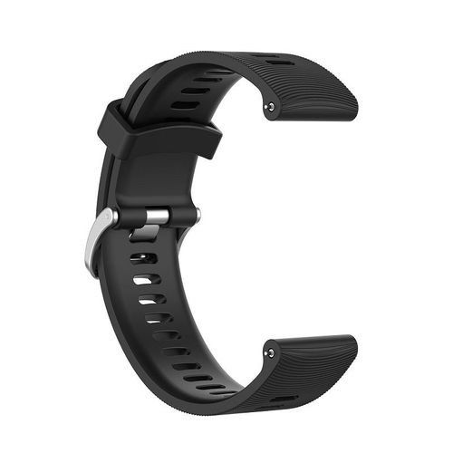 Bracelet Sportif En Silicone Pour Garmin Forerunner 245 Le Noir 20 Mm