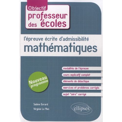 L'épreuves Écrite D'admissibilité Mathématiques