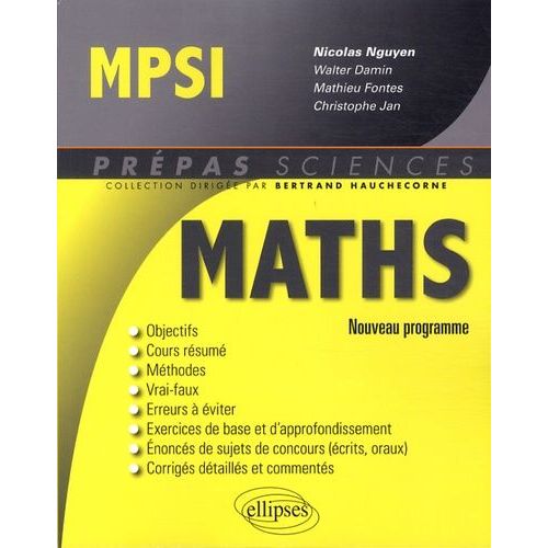 Mpsi Mathématiques, Nouveau Programme