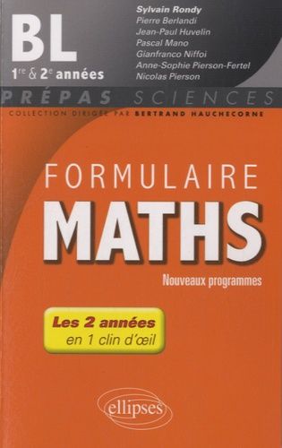Formulaire Maths Bl 1re Et 2e Années