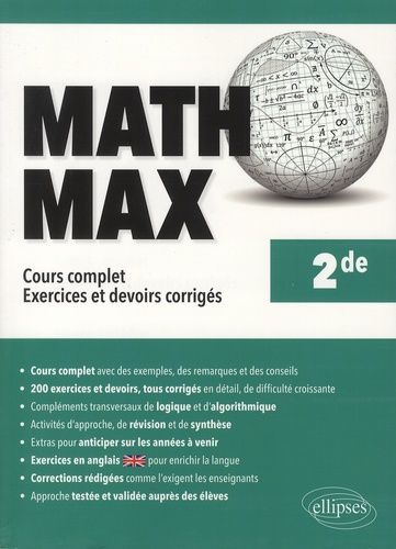 Math Max 2de - Cours Complet - Exercices Et Devoirs Corrigés