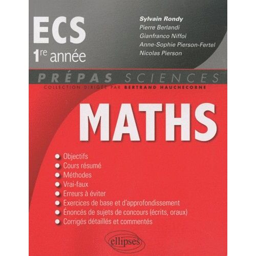 Mathématiques Ecs 1e Année