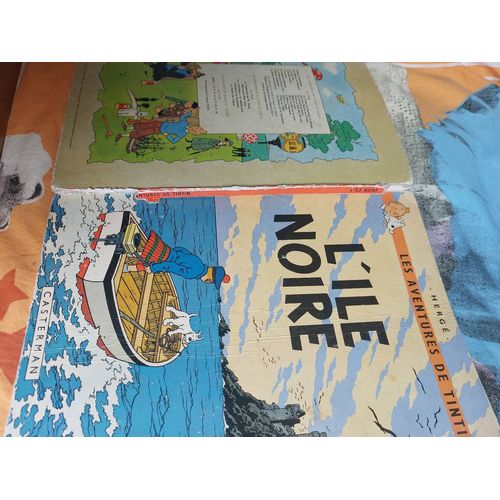 Tintin : "L'Île Noire" 2ème Plat : B.36 Redessiner Par Bob De Moor. 1966.