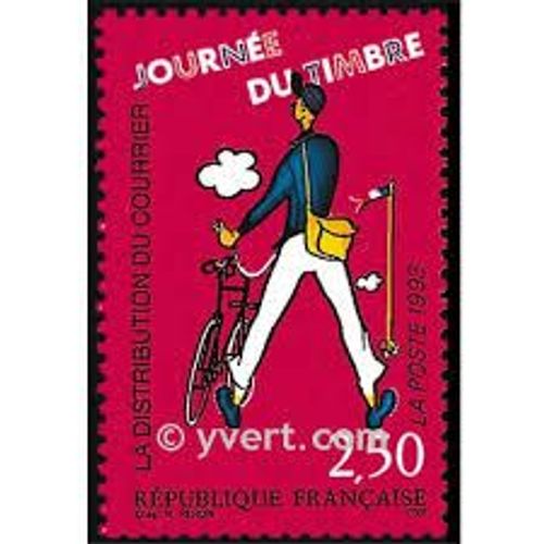Journée Du Timbre : Les Métiers De La Poste : La Distribution Du Courrier Année 1993 N° 2793 Yvert Et Tellier Luxe