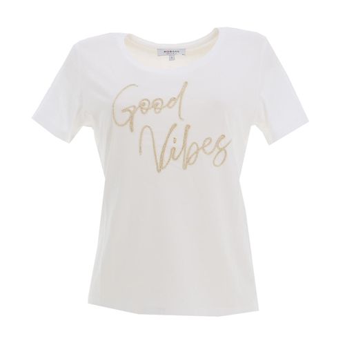 Tee Shirt Manches Courtes Morgan Dgood Blanc Blanc Xl