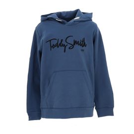 Sweat Capuche Hooded Teddy Smith S-Evry Hoody Jr Bleu Moyen 14 Ans