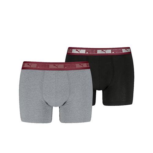 Sous Vêtement Boxer Puma Puma Men Chromatic Waistband Boxers 2p Noir L