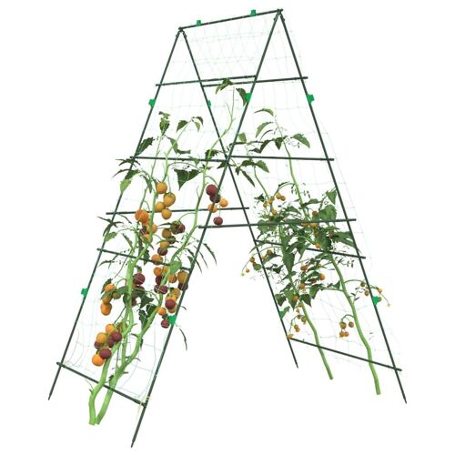 Vidaxl Treillis De Jardin Pour Plantes Grimpantes 2 Pcs Forme A Acier