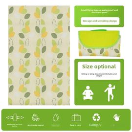 Tapis De Pique-Nique De Printemps,Équipement D'extérieur Tendance,Tapis De Tente,De Pelouse,Large Tapis De Camping En Plein Air,Onde Ultrasonique,Grande T - Type Petites Feuilles Volantes-150*200cm