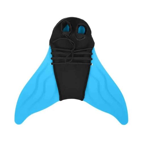 Palmes de natation pour enfants et adultes,Flipper d'entraînement,sirène,pied de natation,pieds de plongée,queue Monofin,fête à la piscine - Type Bleu-Kids
