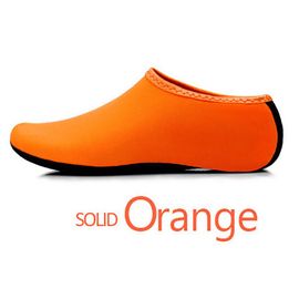 Chaussures Coordonnantes Unisexes Pour Hommes Et Femmes,Chaussettes De Plongée,Sandale De Plage Aquatique,Chaussure Plate,Chaussons De Bord De Mer,Été - Type Orange-L #A
