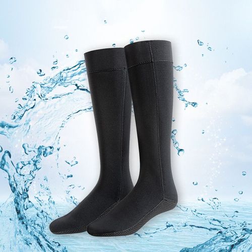 Chaussettes De Plongée En Apnée En Néoprène Pour Hommes Et Femmes,Bottes Longues Pour La Natation,L'eau,Garder Au Chaud,Non Ald,Plage,Plongée,Surf,Chaussures,3mm - Type Black-L