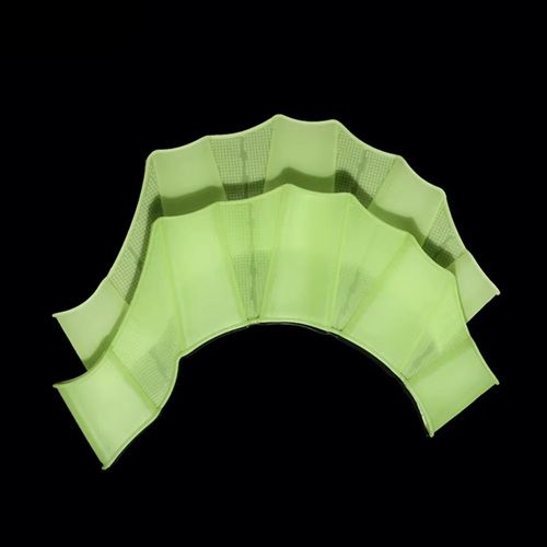 1 Paire De Gants Palmés À La Main Palmes D'entraînement De Natation Hommes Femmes Enfants Type Grenouille Palmes De Natation En Silicone Réglables - Type C162-Green 2pcs-M #A
