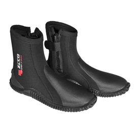 Bottes De Plongée En Néoprène 5mm,Chaussures D'eau Collées,Chaussons De Combinaison Cousus Pour Hommes Et Femmes,Avec Semelle En Caoutchouc Antidérapante,Fermeture Éclair Latéra - Type B52-8(39-40)