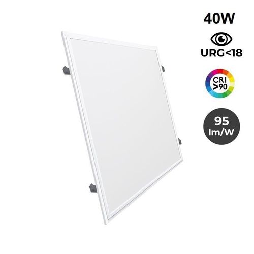 Panneau Led Encastrable 60x60cm - 40w - Ugr18 - Cri90- 4000k - Avec Kit De Montage