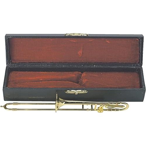 Loc-980592 Instrument Miniature Trombone Avec Etui 15 Cm