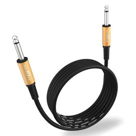 Loc-Câble De Guitare 7,6 M,Câble D'ampli Pour Instrument Électrique De Scène,Basse 1/4,Droit Vers Droit,Noir
