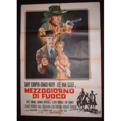 Le Train Sifflera Trois Fois - High Noon * Film Western 1952 Fred Zinnemann - Affiche De Cinéma Italienne - 100x140 Cm * Italian Movie Poster - Gary Cooper ; Grace Kelly ; Thomas Mitchell