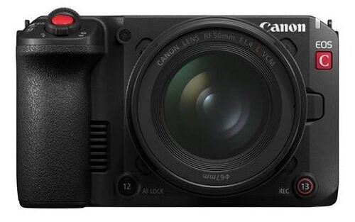 Caméra vidéo plein format Canon EOS C50 + poignée XLR Noir