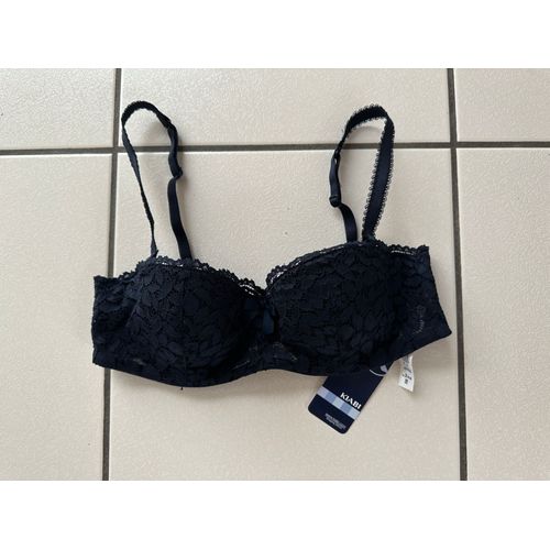 Soutien Gorge Bleu Marine Dentelle Kiabi Taille 85b Bretelles Amovibles