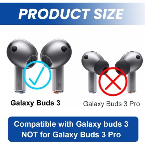 KALANKA-3 Paires Embouts ecouteurs pour Sam-sung Galaxy Buds3, SM-R50, Ne conviennent pas à l'étui de chargement, Blanc