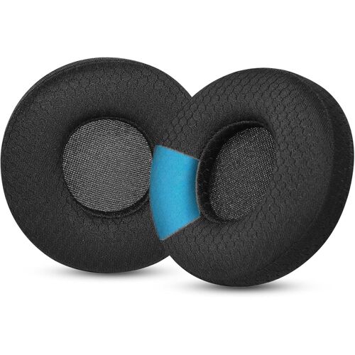 KAL-Coussinets De Rechange Compatibles Avec Les Casques Teufel Airy Avec Tissu De Soie Glacée D'Épaisseur Supplémentaire (Mf Noir)