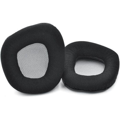 KAL-Oreillettes De Remplacement En Mousse À Mémoire De Forme En Tissu Maillé Coussins Oreillettes Pour Casques De Jeu Filaires/Sans Fil Corsair Void/Void Pro (Noir/Gris)