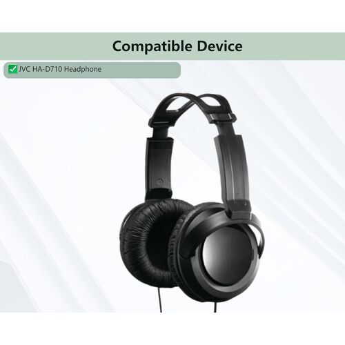 KAL-Durable Et Respirant Remplacement Des Coussinets Compatible Avec Jvc Ha-D710 Ha D710 Headphone Coussinets D'Oreille (Cuir Perforé/Tissu Durable Et Mousse À Mémoire De Forme)