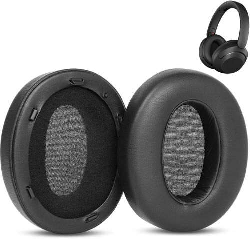 KAL-Coussinets D'Oreille Compatible Avec Sony Wh-Xb910N Wh Xb910N Extra Bass Wireless Bluetooth Noise Cancelling Headphone Coussinets D'Oreille De Rechange En Cuir Protéiné Doux