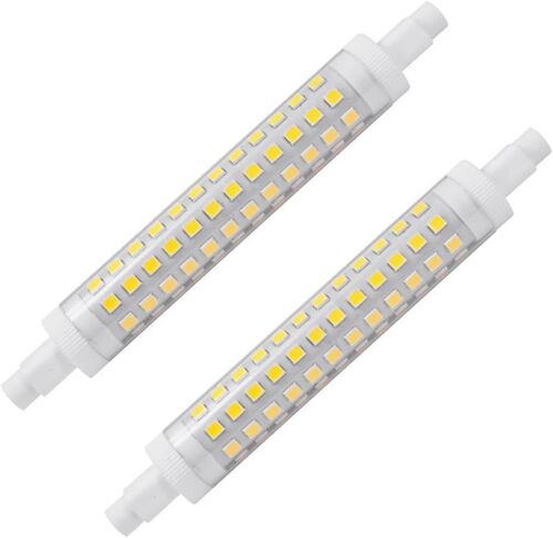 Kal-Ampoule Led R7s 118mm, Non-Dimmable, Blanc Neutre 4000k, 9w Équivalent 85w Lampes Halogènes, 900lm, Culot R7s Led Lumière Linéaire Pour Projecteur Et Applique, 2 Pièces