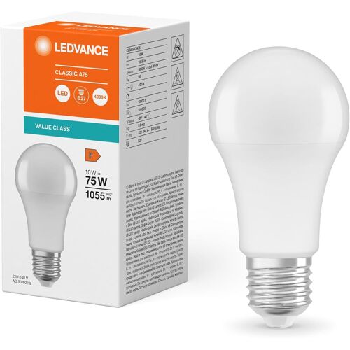 Kal-Led Classic A 75 V 10 W 840 Givré E27
