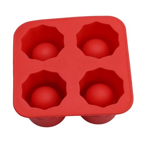Tasse A Glace A Quatre Trous Modélisation Créative Moule A Glace Comestible Tasse A Glace Plateau A Glace Été Bricolage Production Bg26001, Moule A Glace Rouge A 4 Trous