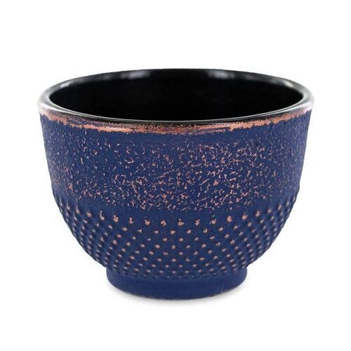 TASSE EN FONTE BLEU ET BRONZE 0,15 L