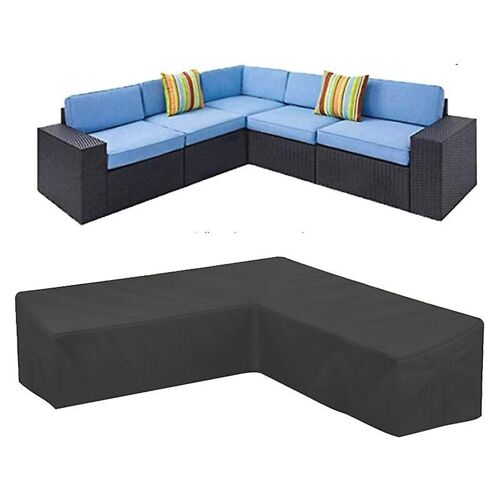 Housse De Canapé D'angle De Jardin Imperméable En Tissu Oxford 210d Anti-Poussière Pour Meubles De Jardin (250 X 250 X 90 Cm)
