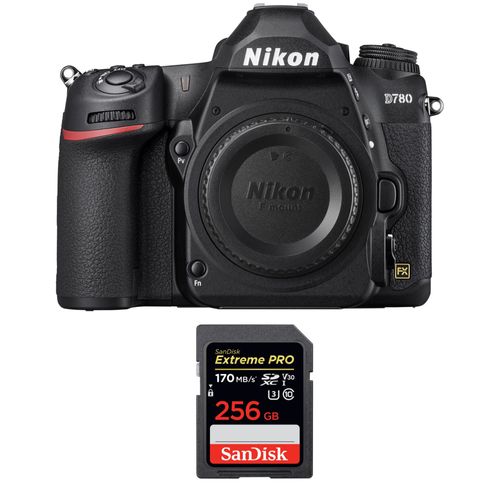 Nikon D780 Nu + SanDisk 256GB Extreme PRO UHS-I SDXC 170 MB/s | Garantie 2 ans
