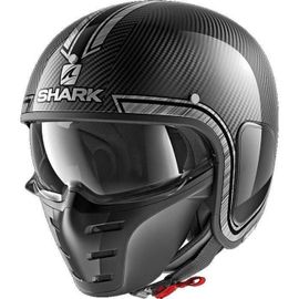 Shark Casque Moto Jet S Drak Carbon Vinta - Mixte - Noir Chrome - M